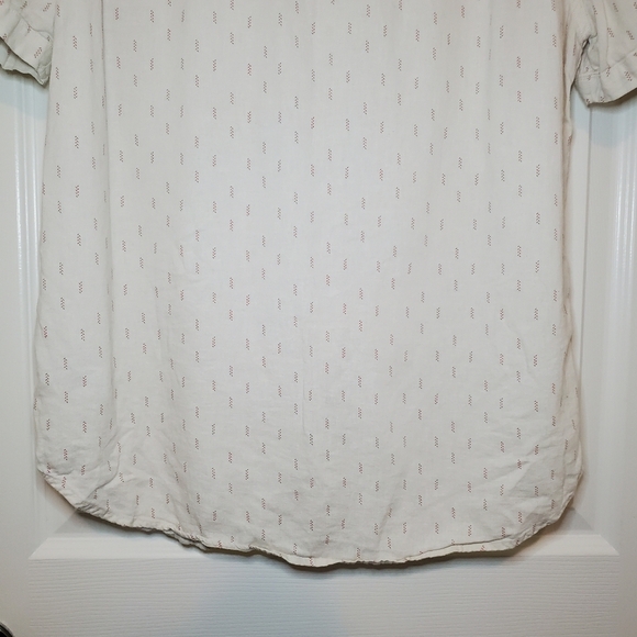 Rails Men's Carson Linen Blend Shirt - Louis Leaf White Red - Picture 7 of 10